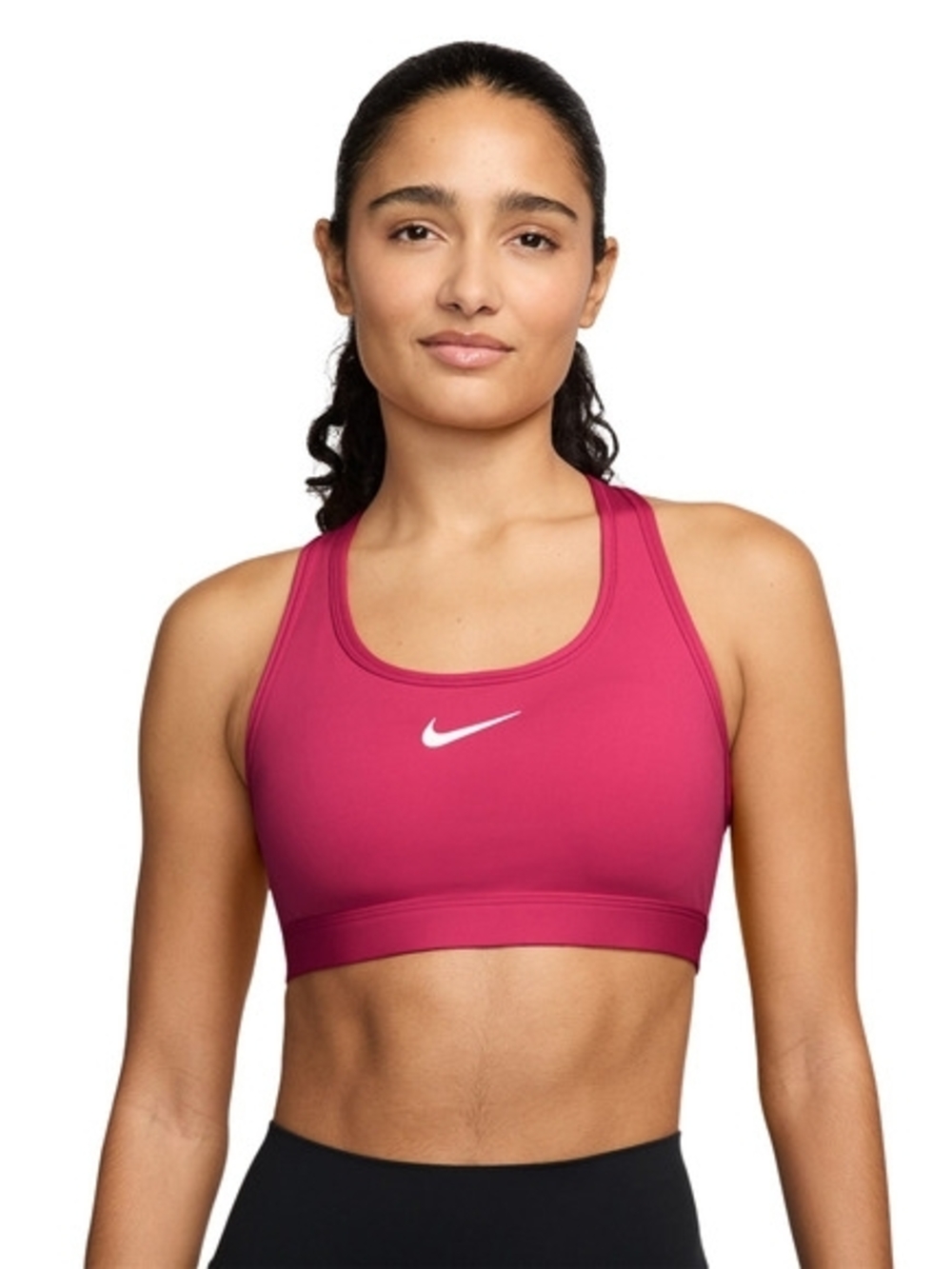 Nike Pro Classic Swoosh Sports Bra - Berry Pink - L